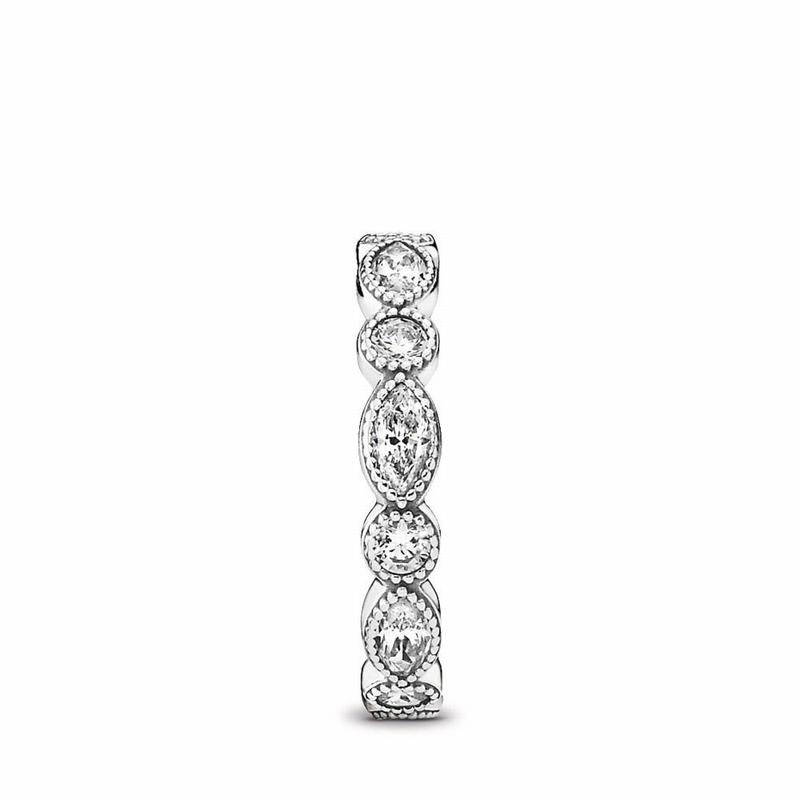 Pandora Allustackable Ring Brilliant Marquise Stackable Ring - Sterling Silver/Cubic Zirconia - Cana